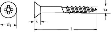 3,5X45/30 FZB US delgevind spånpladeskrue