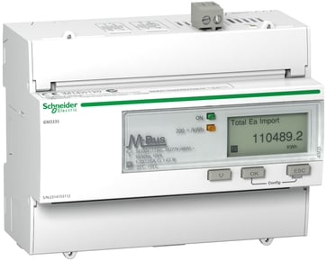 Acti9 3 faset Kilowatt-time måler til montering på DIN skinne, IEM3335