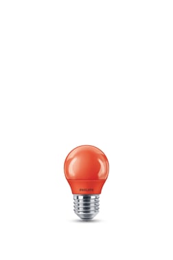 Philips LED Krone Kulørt 3.1W P45 E27 Rød