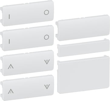 IHC Wireless LK FUGA tangentsæt for 4 SL batteritryk og kombi enheder 1 modul hvid