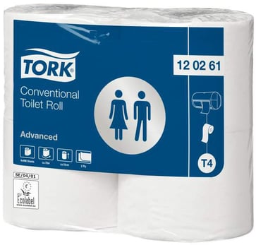 Tork Toiletpapir, Rl m/61,1 m, T4, Hvid