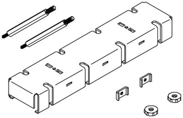 Afdækning skinne holder komplet 0880-0200S