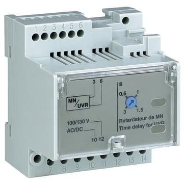 Tidsforsinkelsesenhed justebar, 100/130 V AC/DC