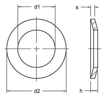 22 MM ZINC FLAKE fjederskiver DIN 6796