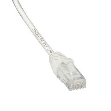 Patchkabel Cat.6 F/UTP 28AWG 0,5m Hvid LSZH kappe med helstøbte tyller i begge ender