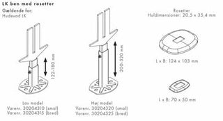 Hudevad  Universalben 122-180 mm til LK2 30