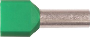 Isoleret TWIN-terminalrør A6-14ETT2, 2x6mm2 L14, Grøn