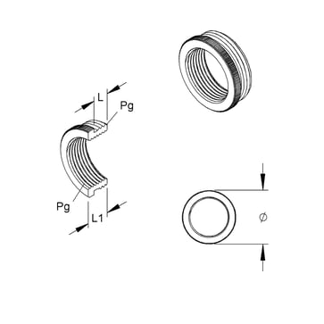 Reduktionsmuffe messing PG13,5XPG11