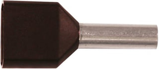 Isoleret TWIN-terminalrør A6-18ETW2, 2x6mm2 L18, Sort