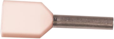 Isoleret TWIN-terminalrør A0,5-6ETT2, 2x0,5mm2 L6, Hvid