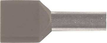 Isoleret TWIN-terminalrør A4-18ET2, 2x4mm2 L18, Grå