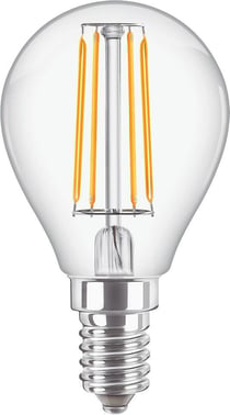 Philips CorePro LED Krone 4,3W (40W) E14 827 P45 Klar Glas