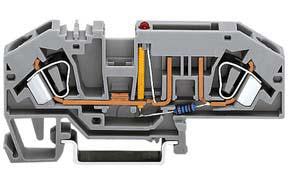 Sikringsklemme 6Q 2-L auto med indikator 24V, 282-698/281-413