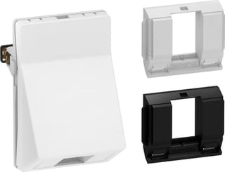 LK FUGA Dataudtag for 1x Keystone RJ45, 1,5 modul vinklet, hvid