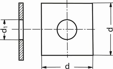 12 50X50X5X14 4-kantet spændeplade