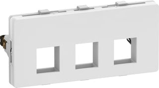 LK FUGA Dataudtag for 3x Keystone RJ45 (large), 2 modul, hvid