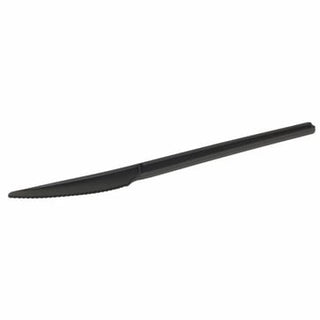 Kniv plastik CPLA sort 168mm 23728 flergangs enkeltpakket 50stk