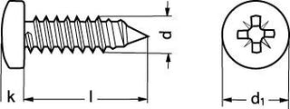 4,8X22 DIN 7981 RFA2 panhoved pladeskrue Z