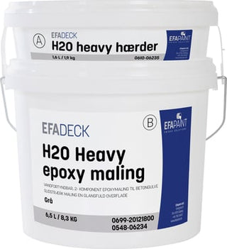 Efadeck H2O Heavy Grå m/hærder 8 L/10,09 KG