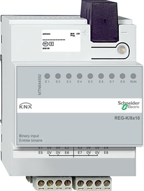 KNX Binær indgang DIN 8 kanal 10V