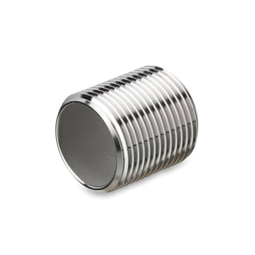 Nippel med cylindrisk gevind, 1.4404, 20 bar 3"x60 mm