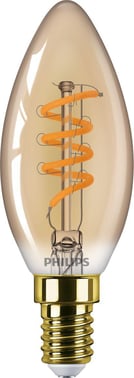 Philips MASTER Value LED Kerte Dæmpbar 2,5W (15W) E14 B35 Guld Spiral Glas