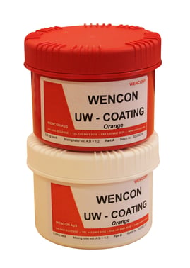 Wencon UW Coating, orange (0,5kg) To-komponent Epoxy til våde overflader lav viskos