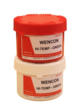 Wencon Hi-Temp, grøn (0,5kg) To-komponent Epoxy temperaturresistent (+300C) lav viskos