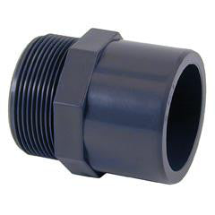 PVC gevindnippel 50 mm x 2"