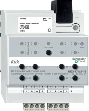 KNX Persienne modul DIN 4x24x6 manuel betjening