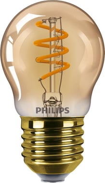 Philips MASTER Value LED Krone Dæmpbar 2,6W (15W) E27 Guld P45 Spiral Glas