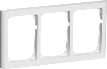 FUGA ramme Softline 63 1,5 modul vandret tripel, hvid