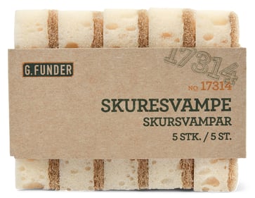 Skuresvamp med agave fibre, 5 stk.