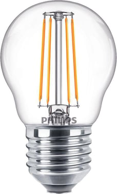 Philips CorePro LED Krone 4,3W (40W) E27 827 P45 Klar Glas