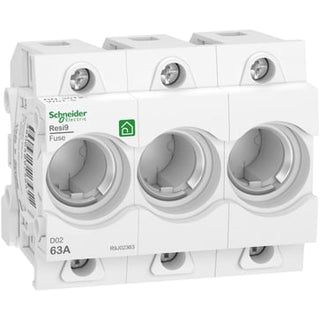 Resi9 Neozed D02 3P 63A sikringsholder til DIN-skinne uden skruehoved R9J02063