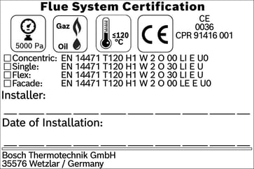 Bosch system labels for dokumentation af aftrækssystem