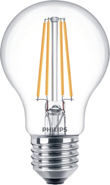 Philips LED Filament Standard 7-60W E27 827 A60 Klar