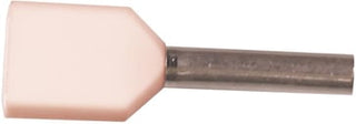 Isoleret TWIN-terminalrør A0,5-8ETT2, 2x0,5mm2 L8, Hvid