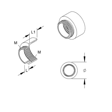 Forøgelsesmuffe messing M50-63