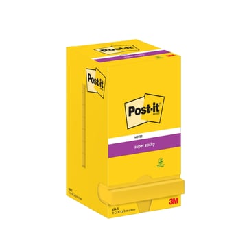 Post-it blok Super Sticky ultragul 76x76mm 12 blokke