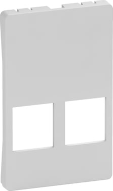 LK FUGA afdækning for Dataudtag for 2x Systimax RJ45, 1,5 modul, lysegrå