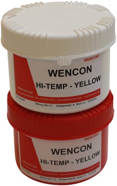 Wencon Hi-Temp, gul (0,5kg) To-komponent Epoxy temperaturresistent (+300C) lav viskos