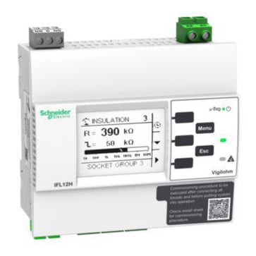 Vigilohm 12 kanalfejllokal med Modbus hospital - 110-230VAC - 125/250VDC