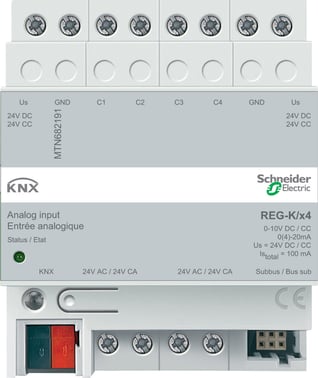 KNX Analog Indgang DIN 4 kanal