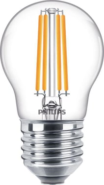 Philips CorePro LED Krone 6,5W (60W) P45 E27 827 Klar Glas