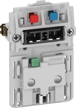 LK FUGA stikkontakt 2-polet + DK jord med afbryder 1,5 modul, uden tangent og afdækning