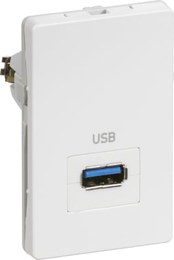 LK FUGA USB-udtag passivt, 1,5 modul, hvid