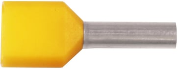 Isoleret TWIN-terminalrør A1-12ETW2, 2x1mm2 L12, Gul