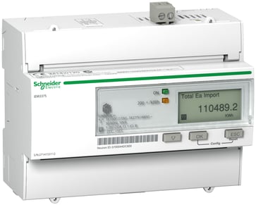 Acti9 3 faset Kilowatt-time måler til montering på DIN skinne, IEM3375