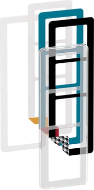 LK FUGA CHOICE designramme inkl  6 farvevalg 3,5 modul, transparent